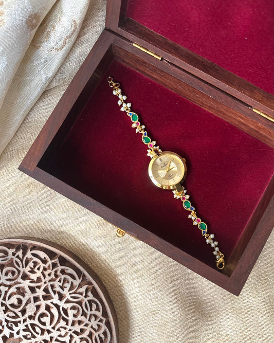 Jadau Kundan Statement Watch | WT003