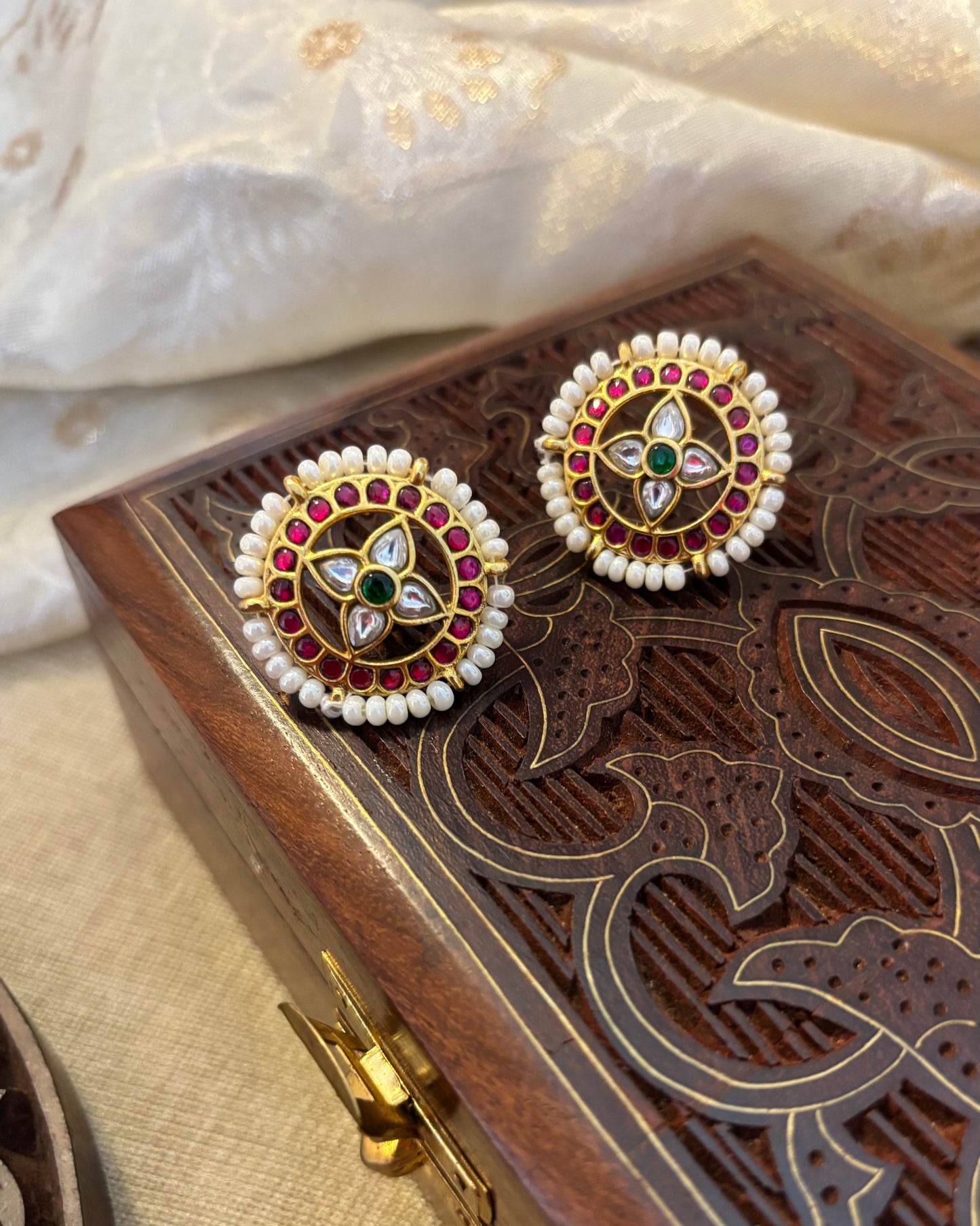 Multicolor Floral Stud Earrings | ER090