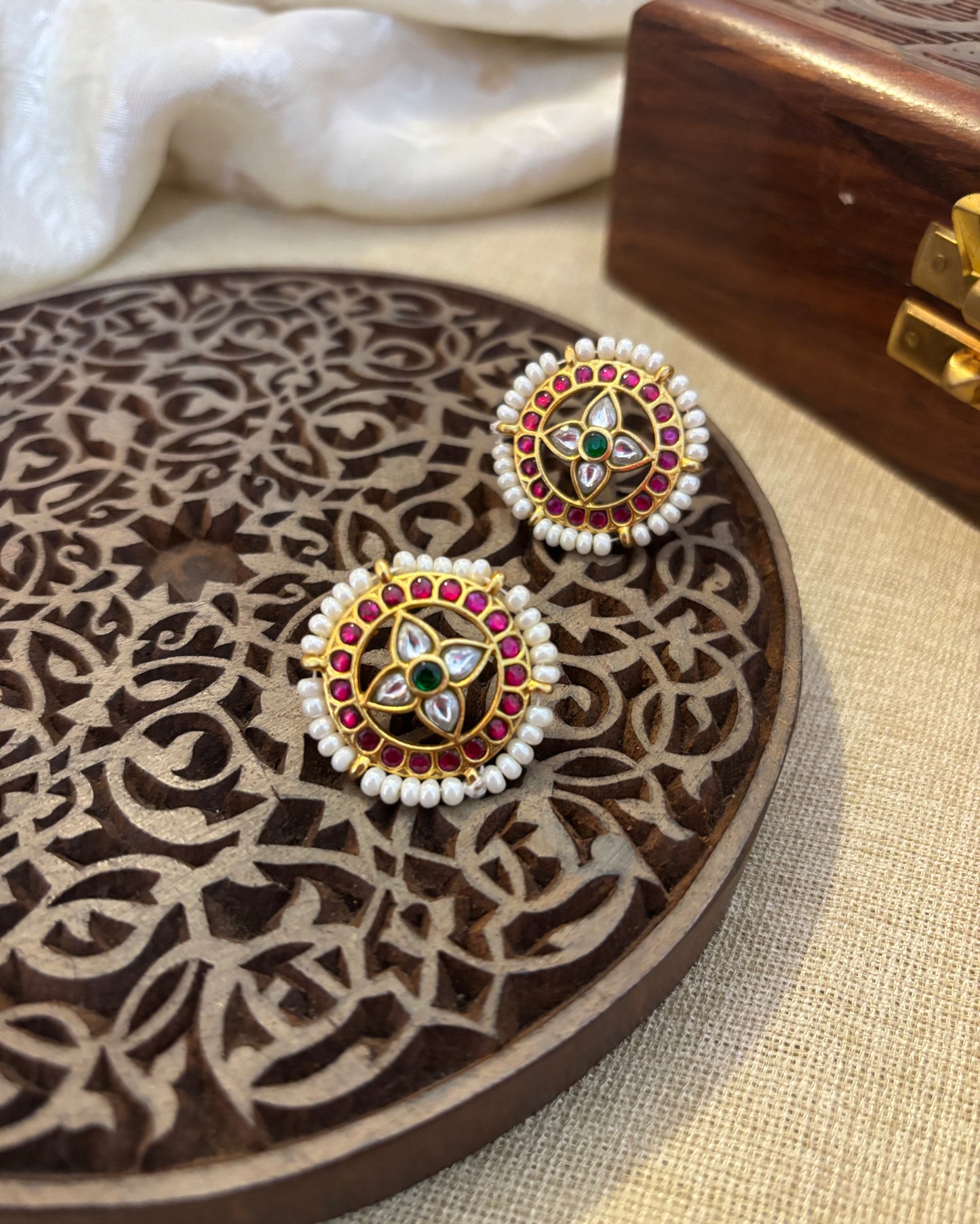 Multicolor Floral Stud Earrings | ER090