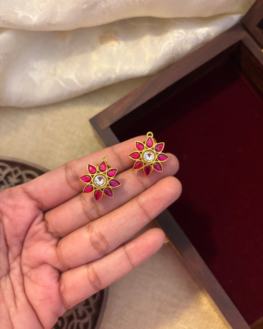 Multicolor Floral Stud Earrings | ER091