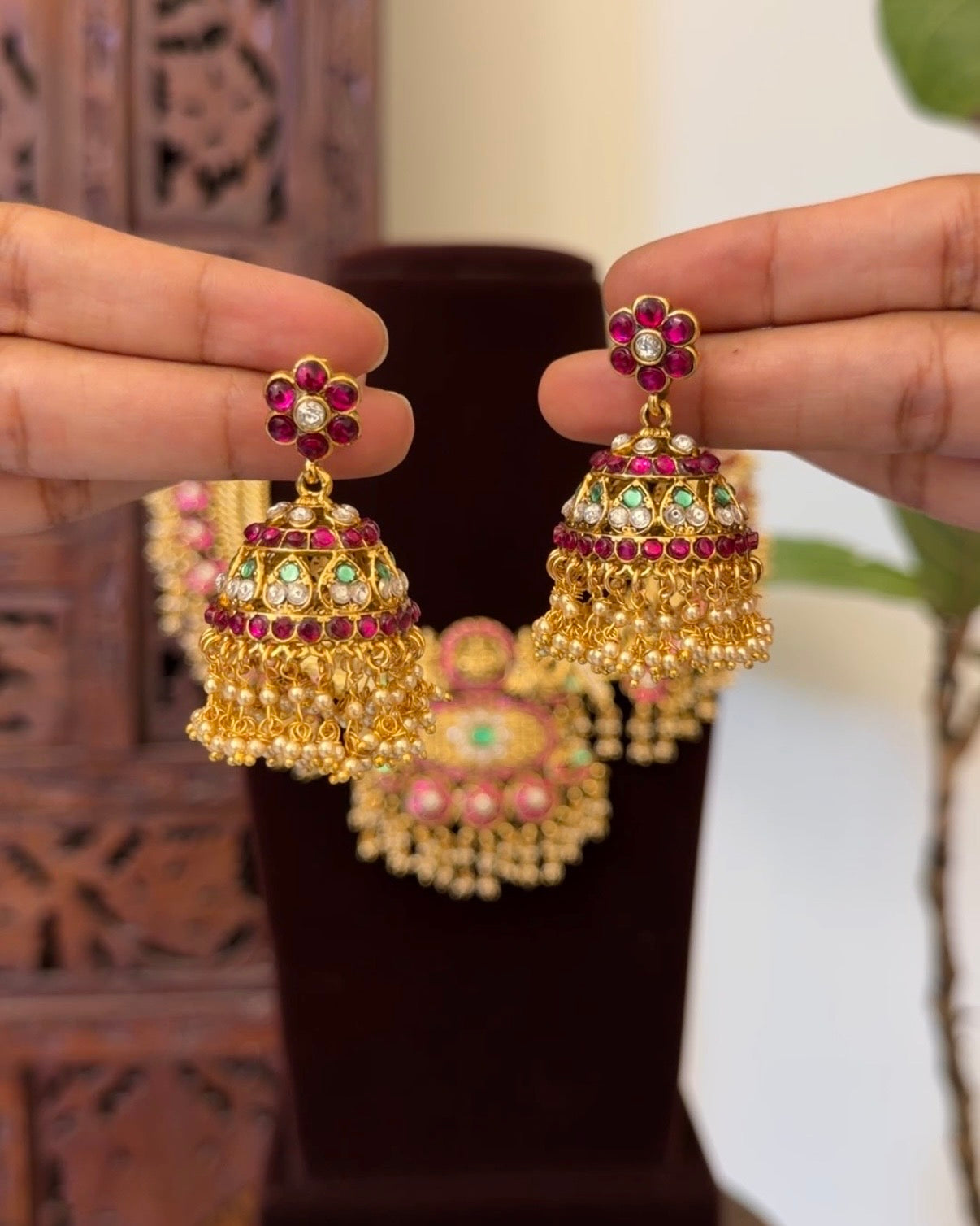 4 in 1 Reversible Versatile Kundan Necklace with Earrings | NC733