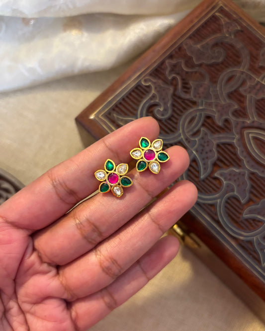 Multicolor Floral Stud Earrings | ER105
