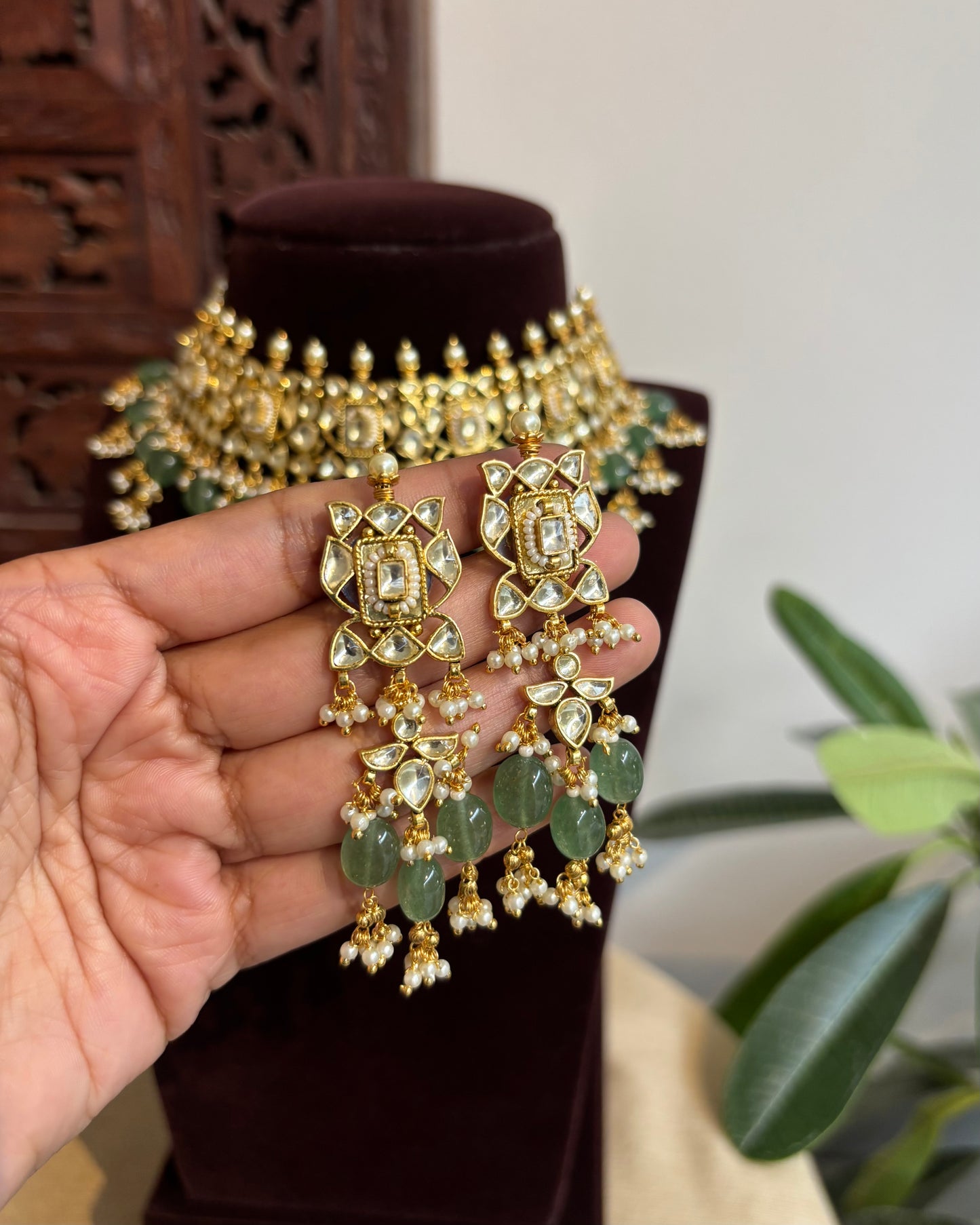 Multicolor Jadau Kundan Floral Necklace | NC423