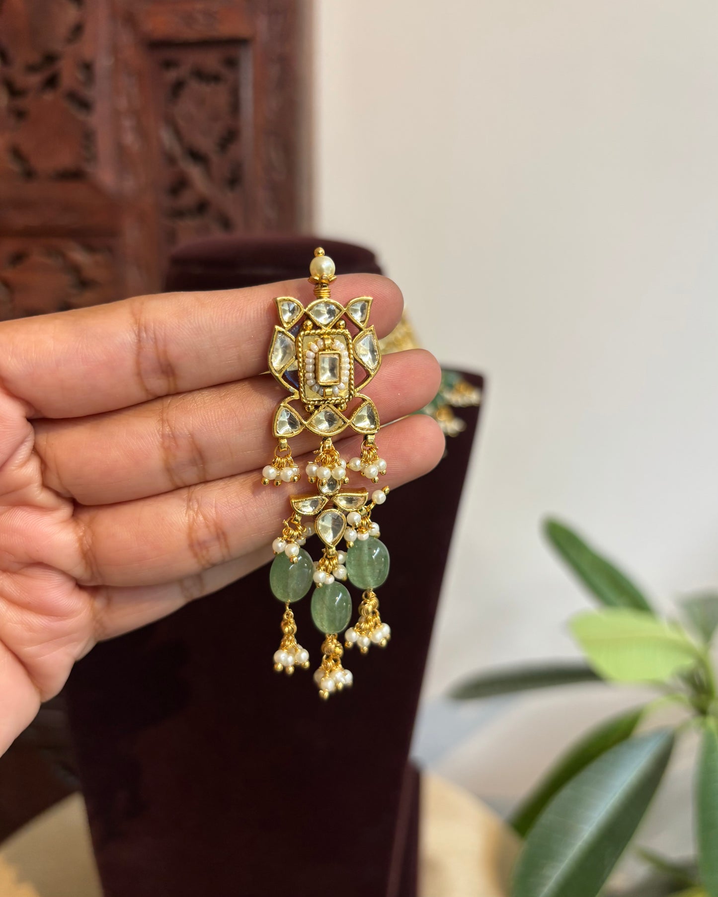 Multicolor Jadau Kundan Floral Necklace | NC423