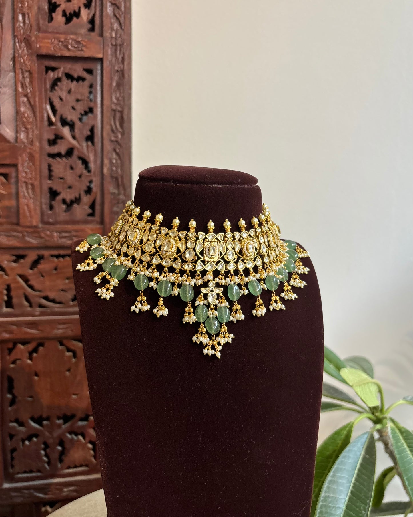 Multicolor Jadau Kundan Floral Necklace | NC423