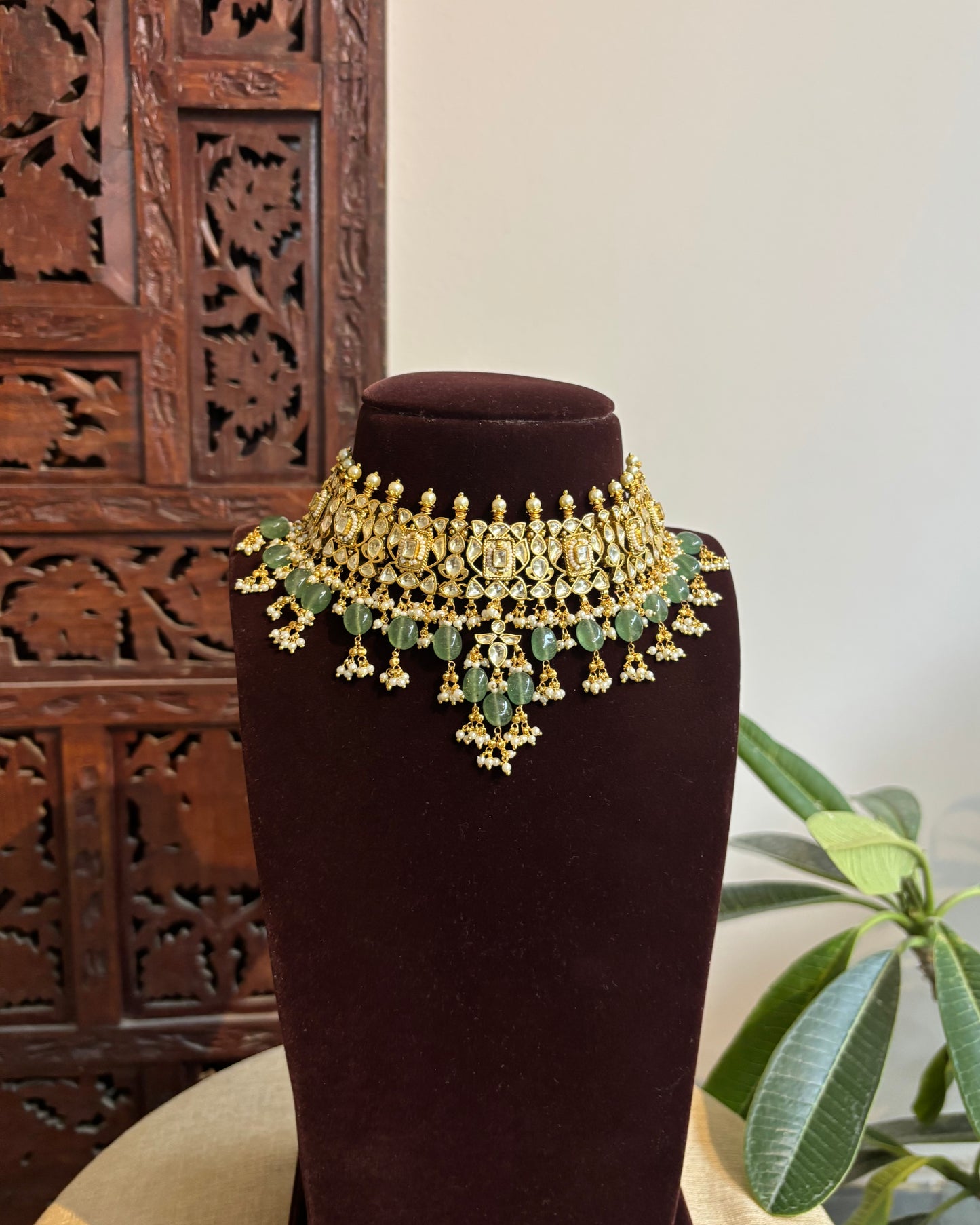 Multicolor Jadau Kundan Floral Necklace | NC423