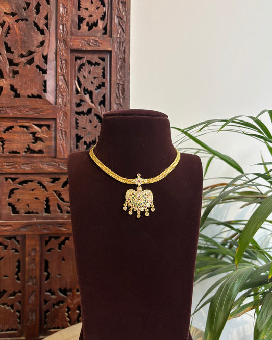 Vintage Impon Pendant Attigai Necklace | NC317