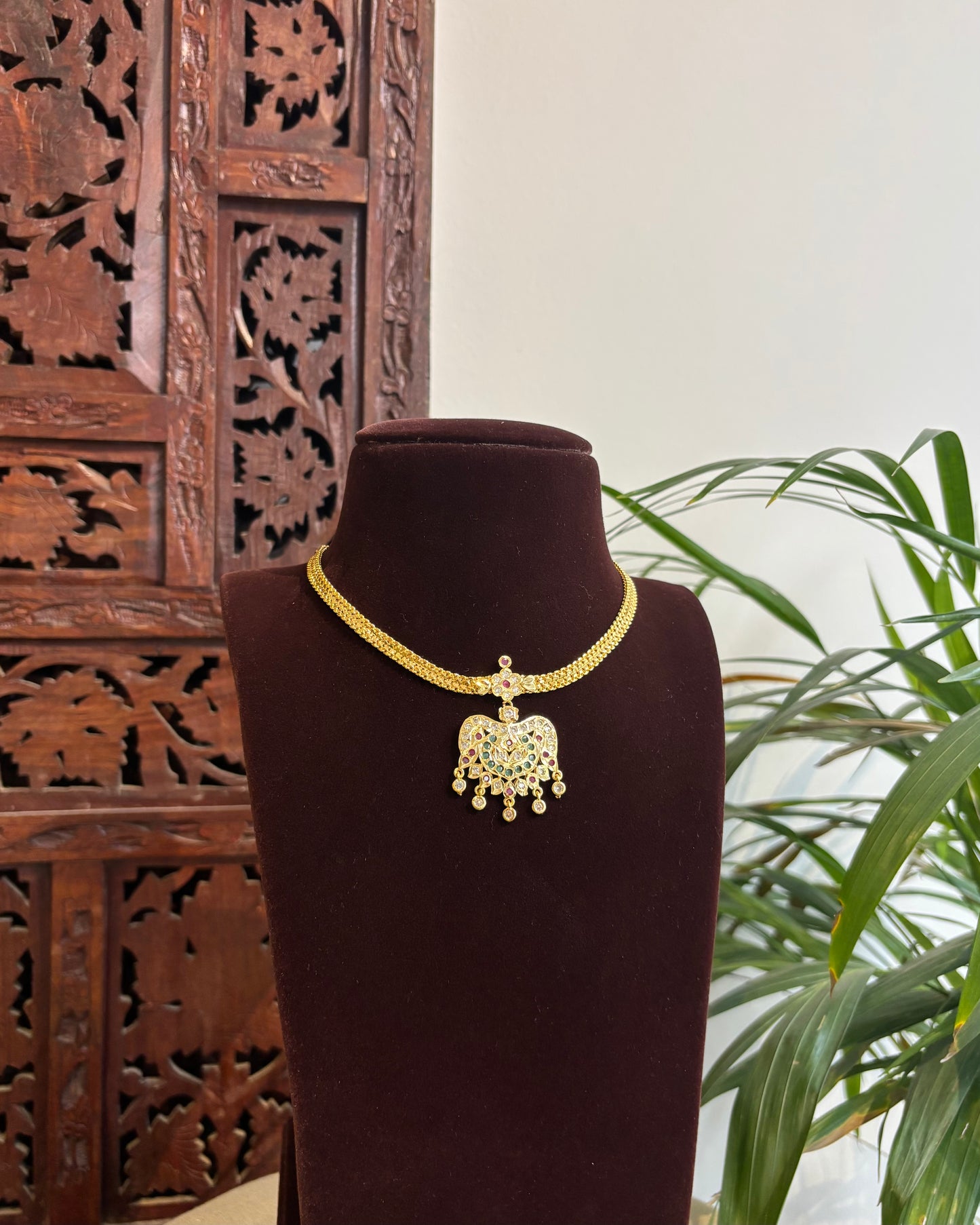 Vintage Impon Pendant Attigai Necklace | NC317