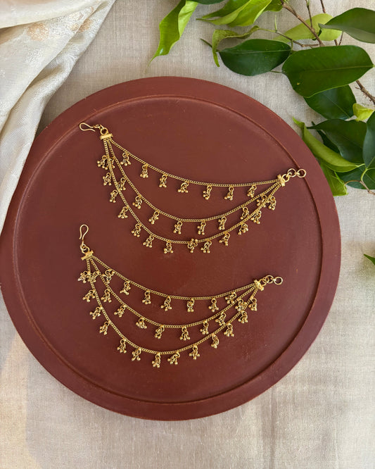 Three-Layer Minimal Antique Ear Chain | EC050