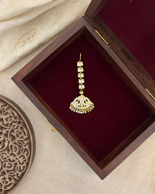 Vintage Impon Floral Maang Tikka | MT304