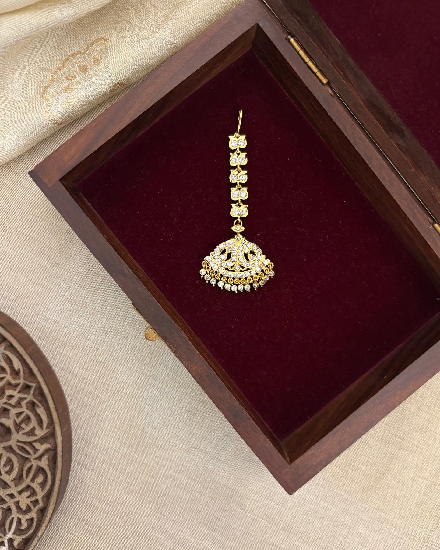 Vintage Impon Floral Maang Tikka | MT304