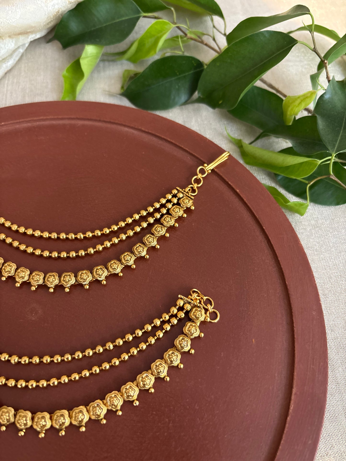 Three-Layer Antique Ear Chain | EC121