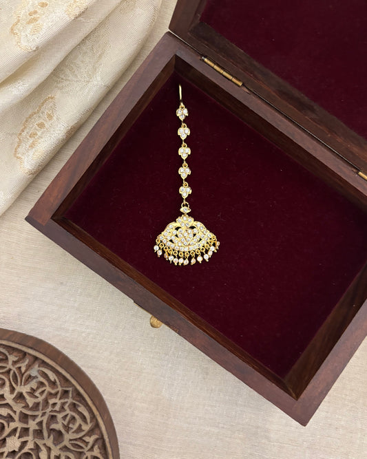Vintage Impon Floral Maang Tikka | MT305