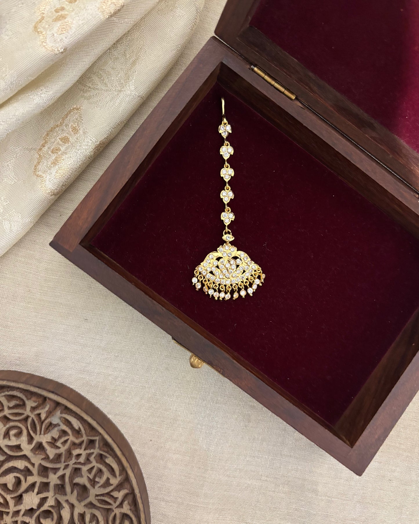 Vintage Impon Floral Maang Tikka | MT305