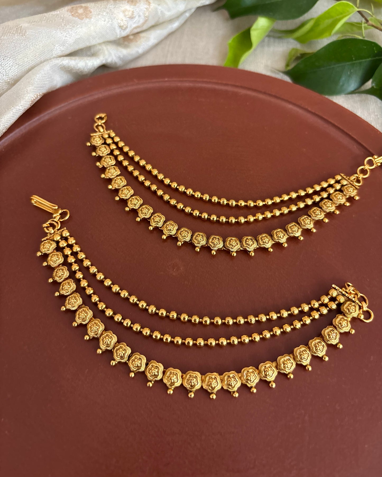 Three-Layer Antique Ear Chain | EC121