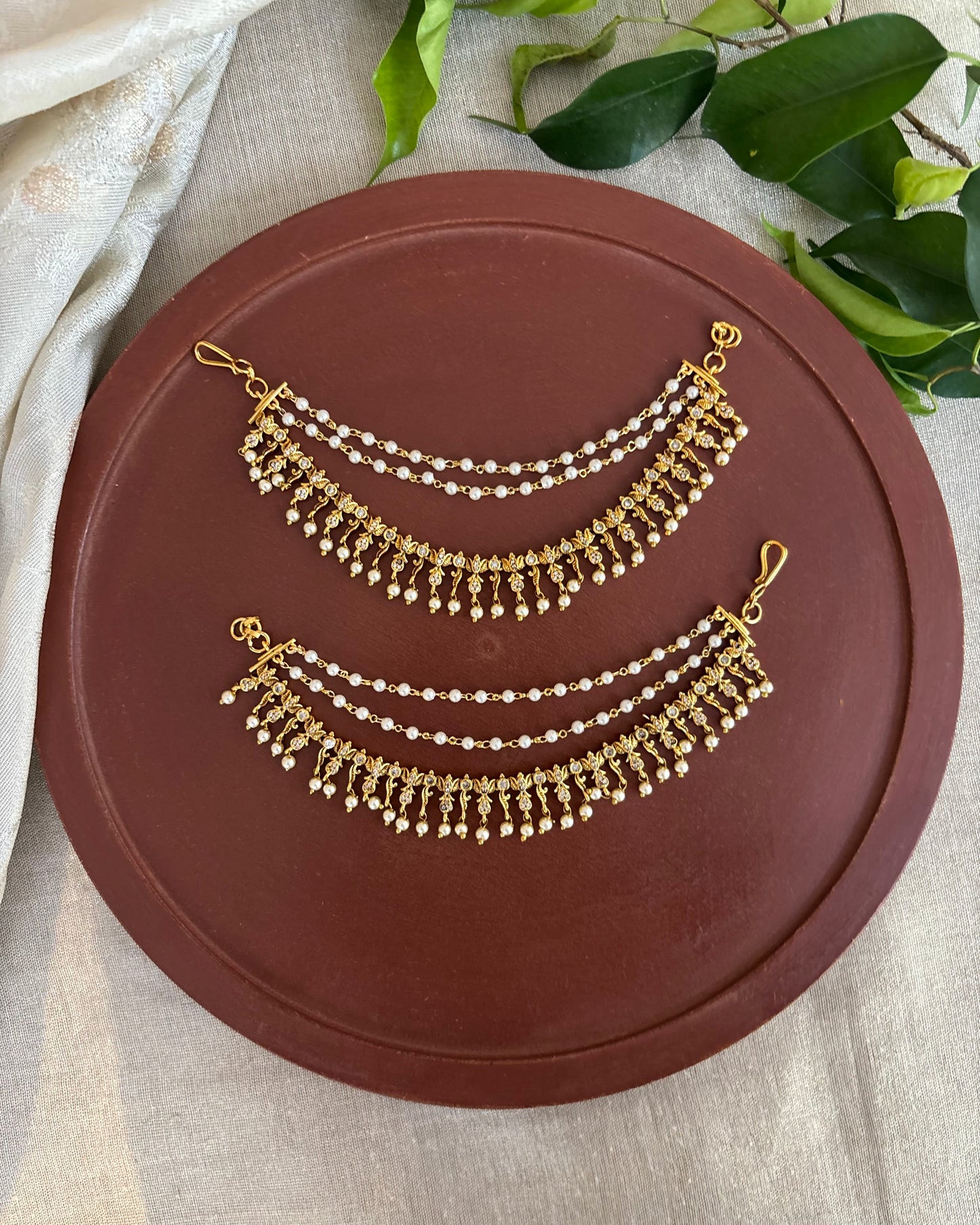 AD Three-Layer Bridal Ear Chain | EC126