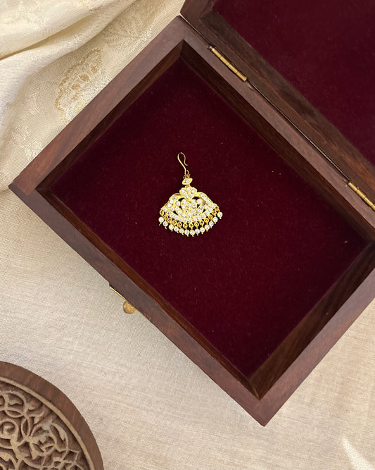 Vintage Impon Floral Maang Tikka | MT309
