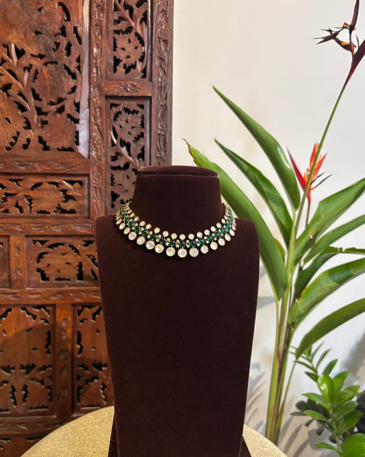 Radiant Victorian Polki Necklace Set | NC212