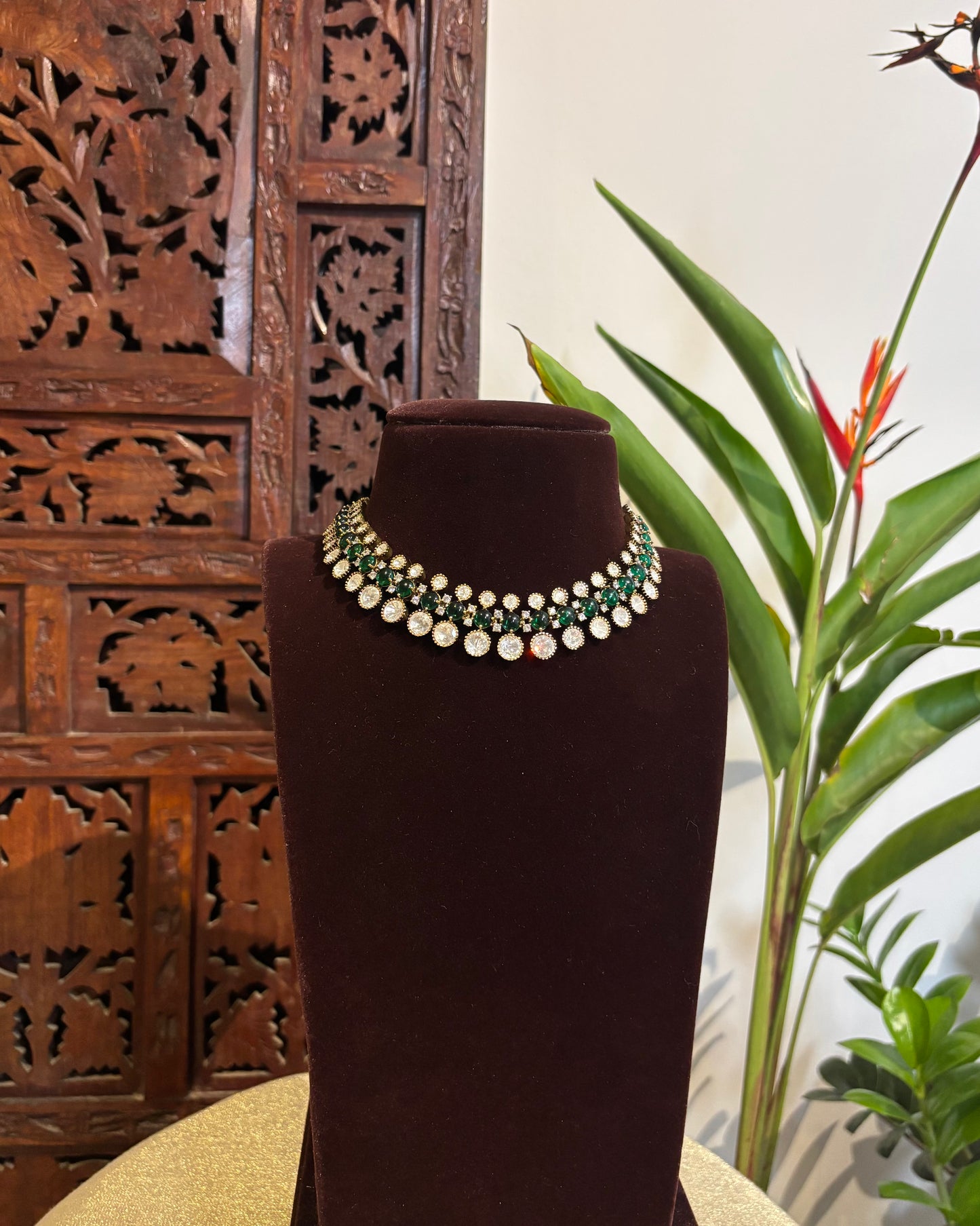 Radiant Victorian Polki Necklace Set | NC212