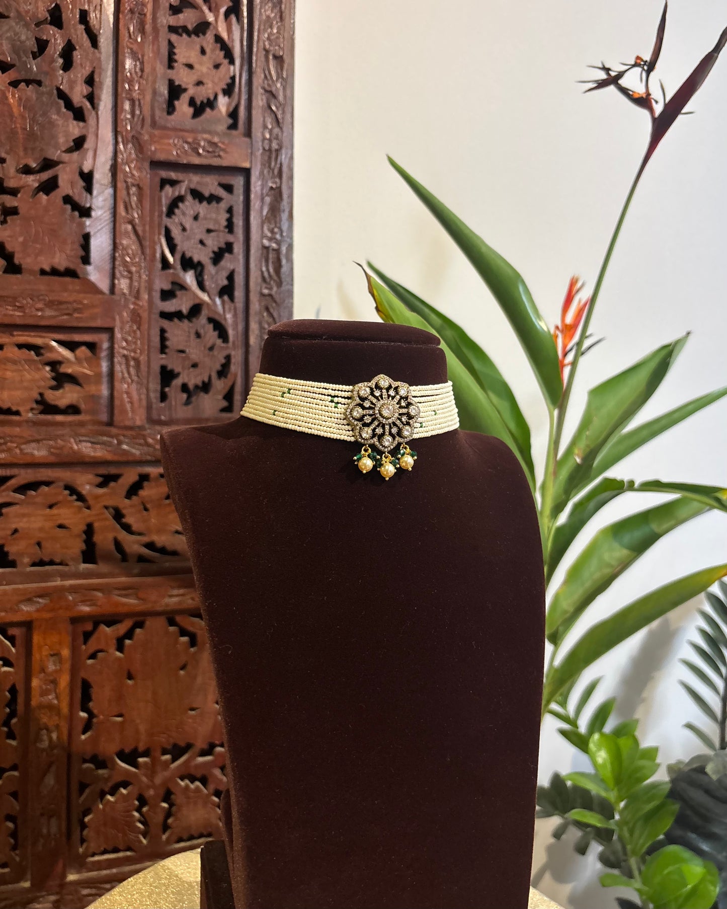 Victorian Pearl Choker | NC216