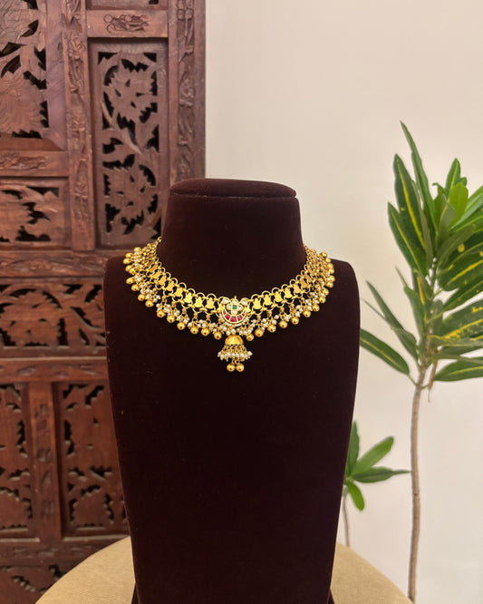 Jadau Kundan Statement Necklace with  Earrings | NC653