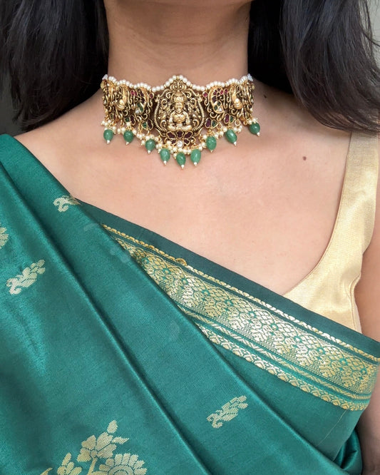 Antique Lakshmi Choker Necklace Set | NC127