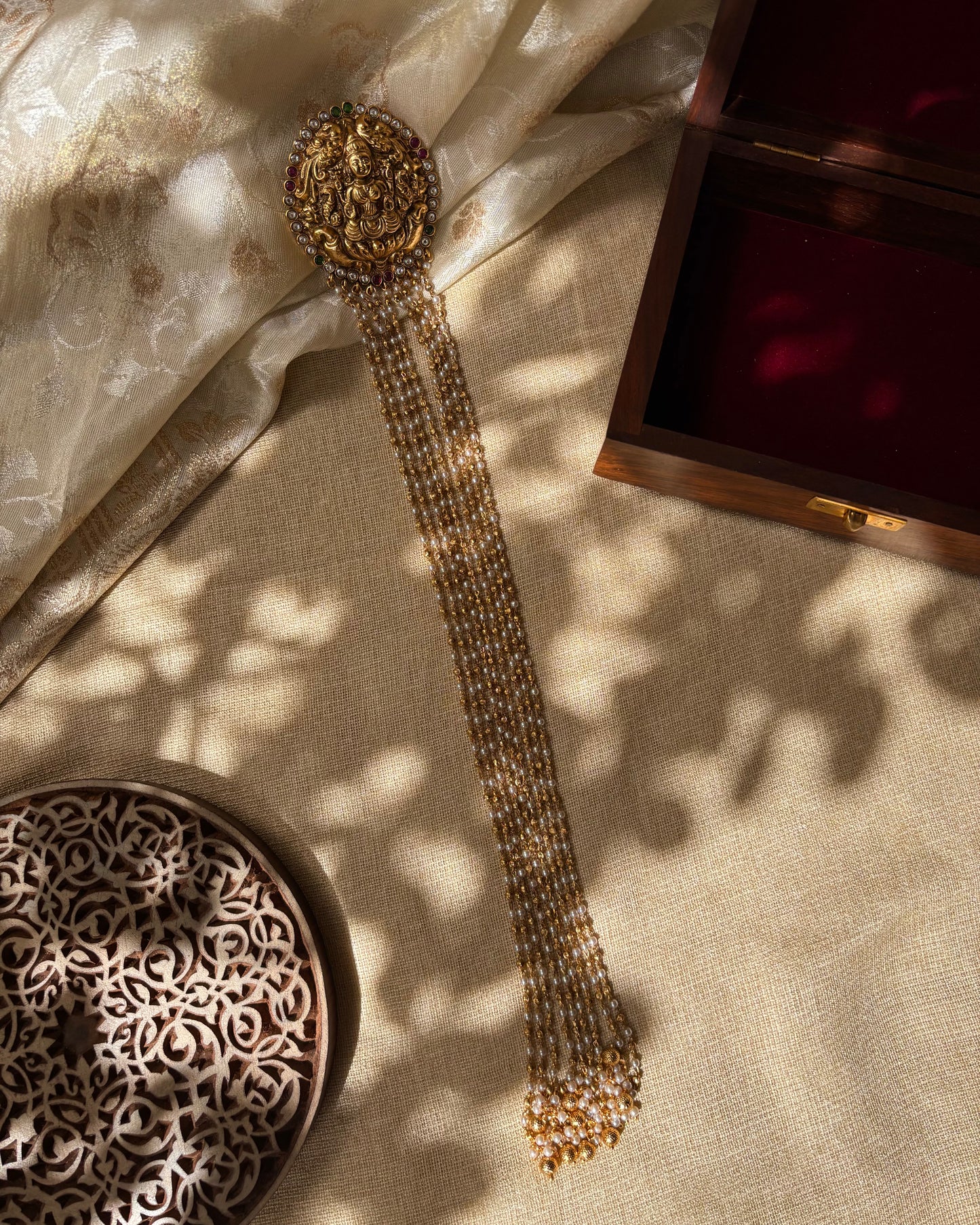 Antique Jadau Lakshmi Hair Pin | HA131
