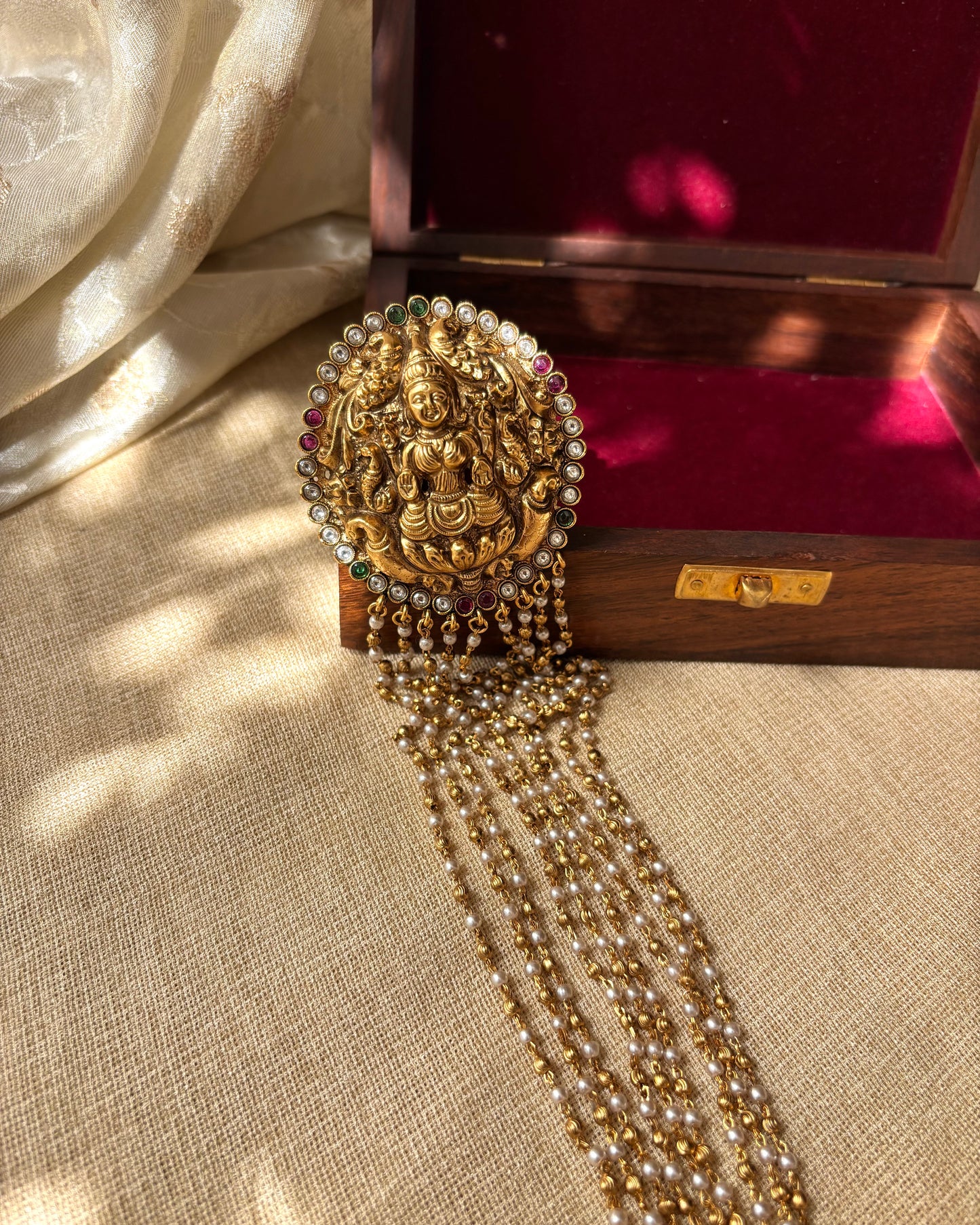Antique Jadau Lakshmi Hair Pin | HA131