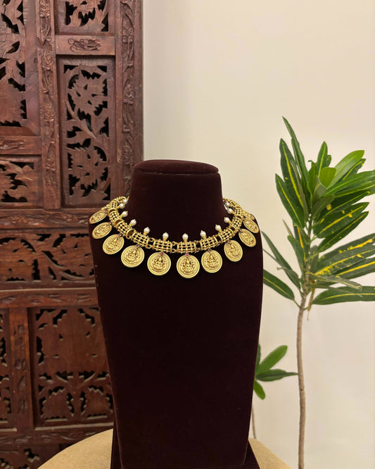 Antique Lakshmi Kundan Necklace With Earrings | NC656