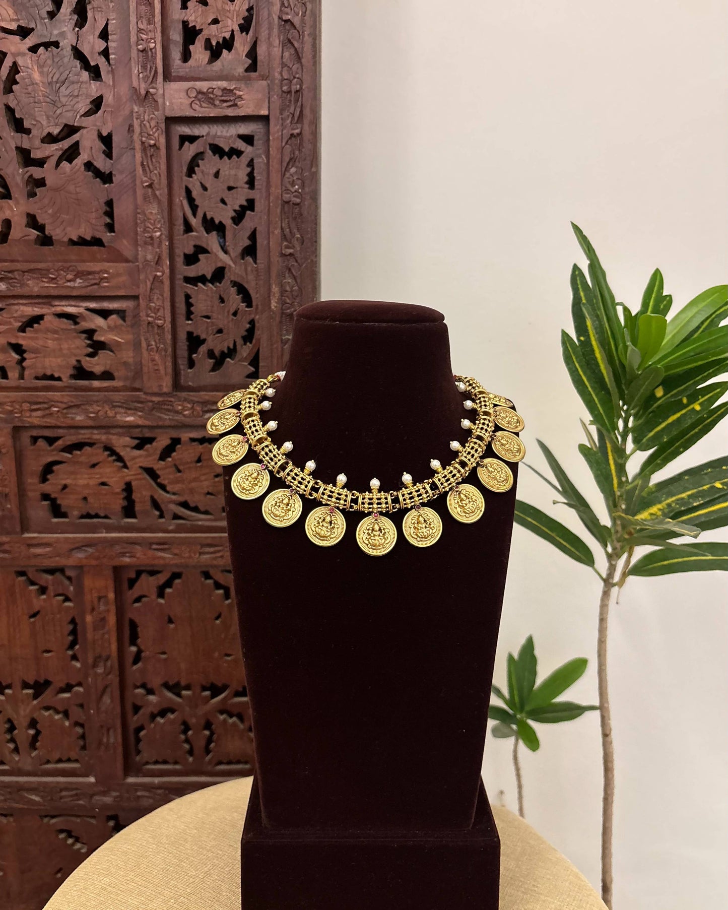 Antique Lakshmi Kundan Necklace With Earrings | NC656