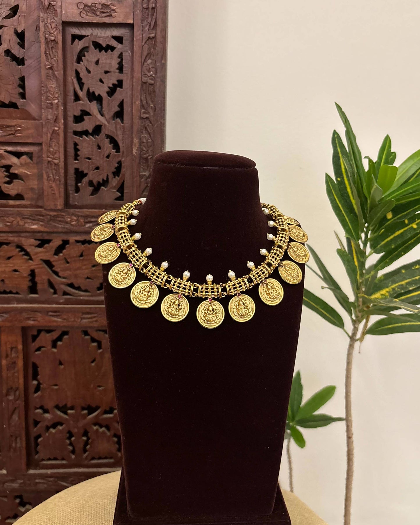 Antique Lakshmi Kundan Necklace With Earrings | NC656