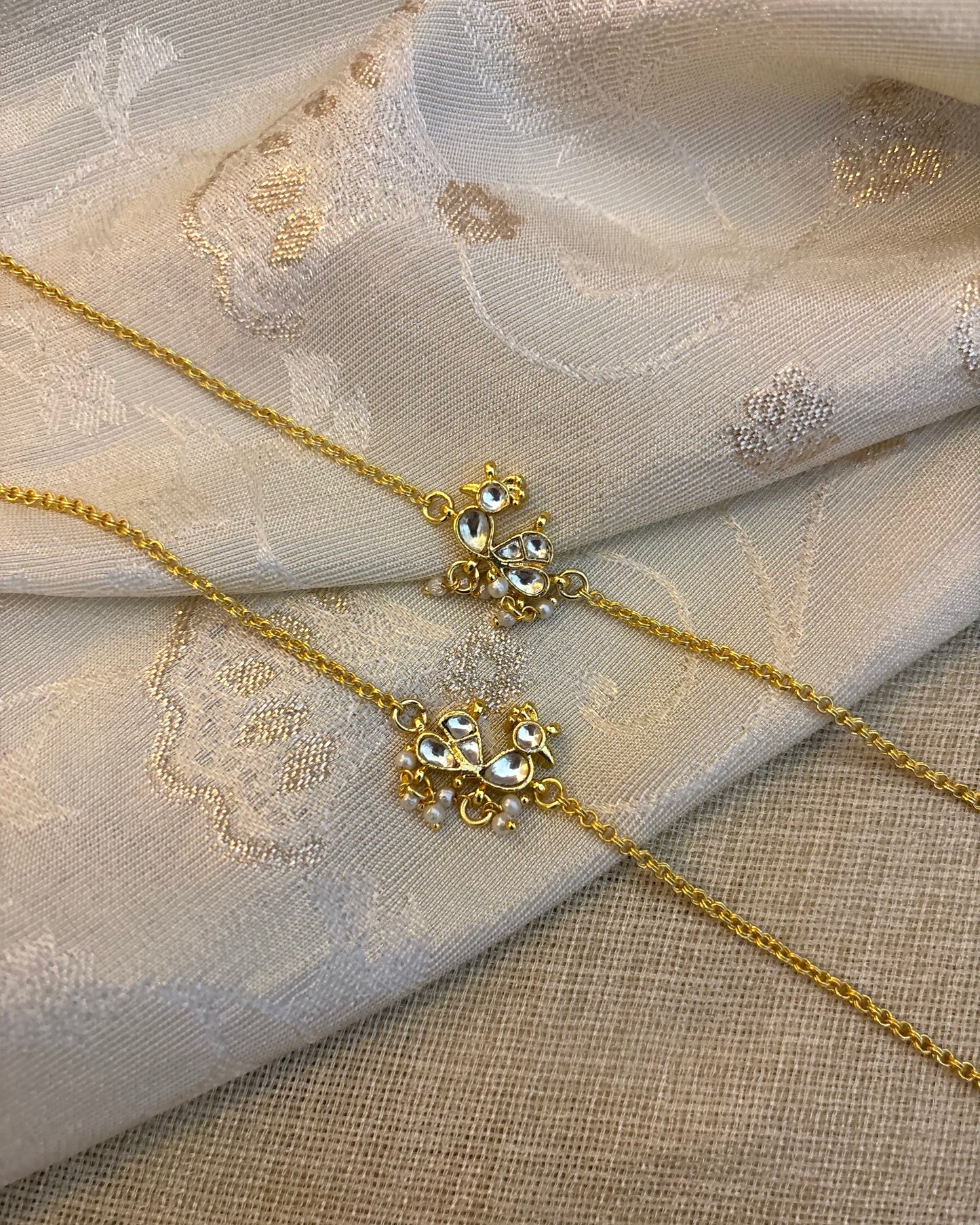 Minimal Peacock Anklets | AN009