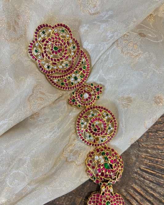 Jadau Kundan Long Bridal Hair Accessory  | HA253