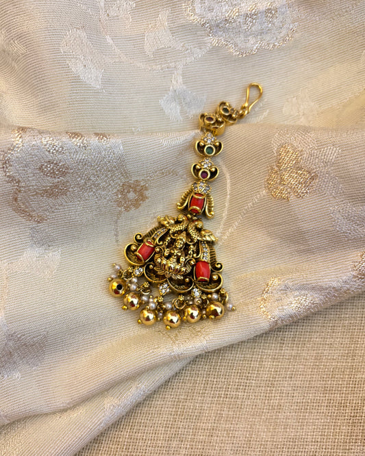 Antique Coral Maang Tikka | MT105