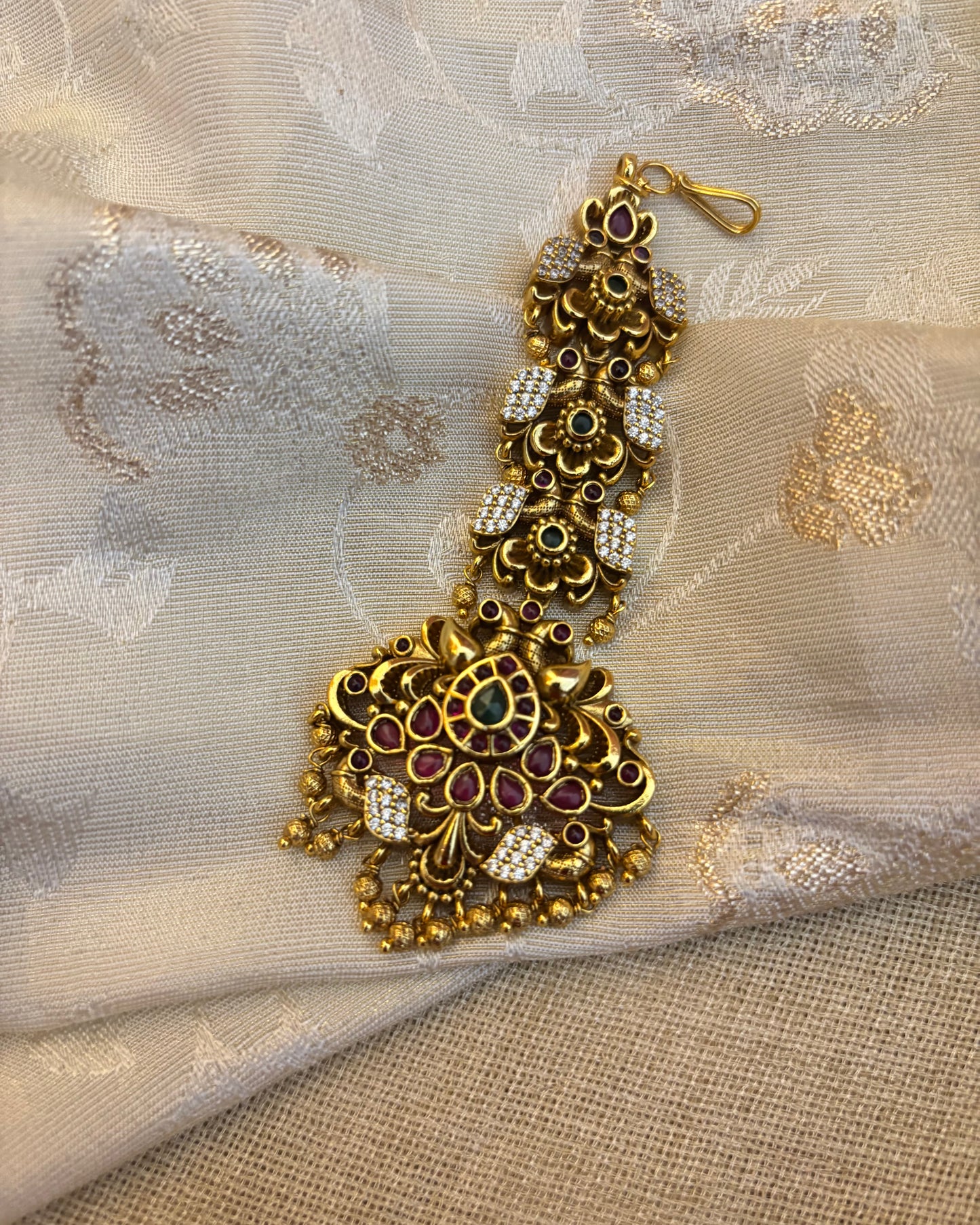 Antique Peacock Maang Tikka | MT108