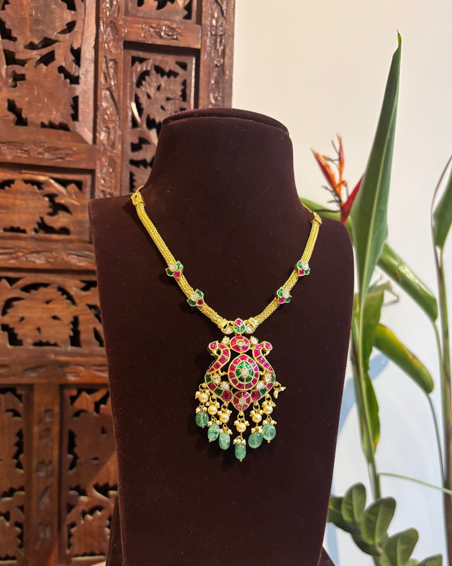 Bloom and Birds Necklace with Matching Earrings | NC252