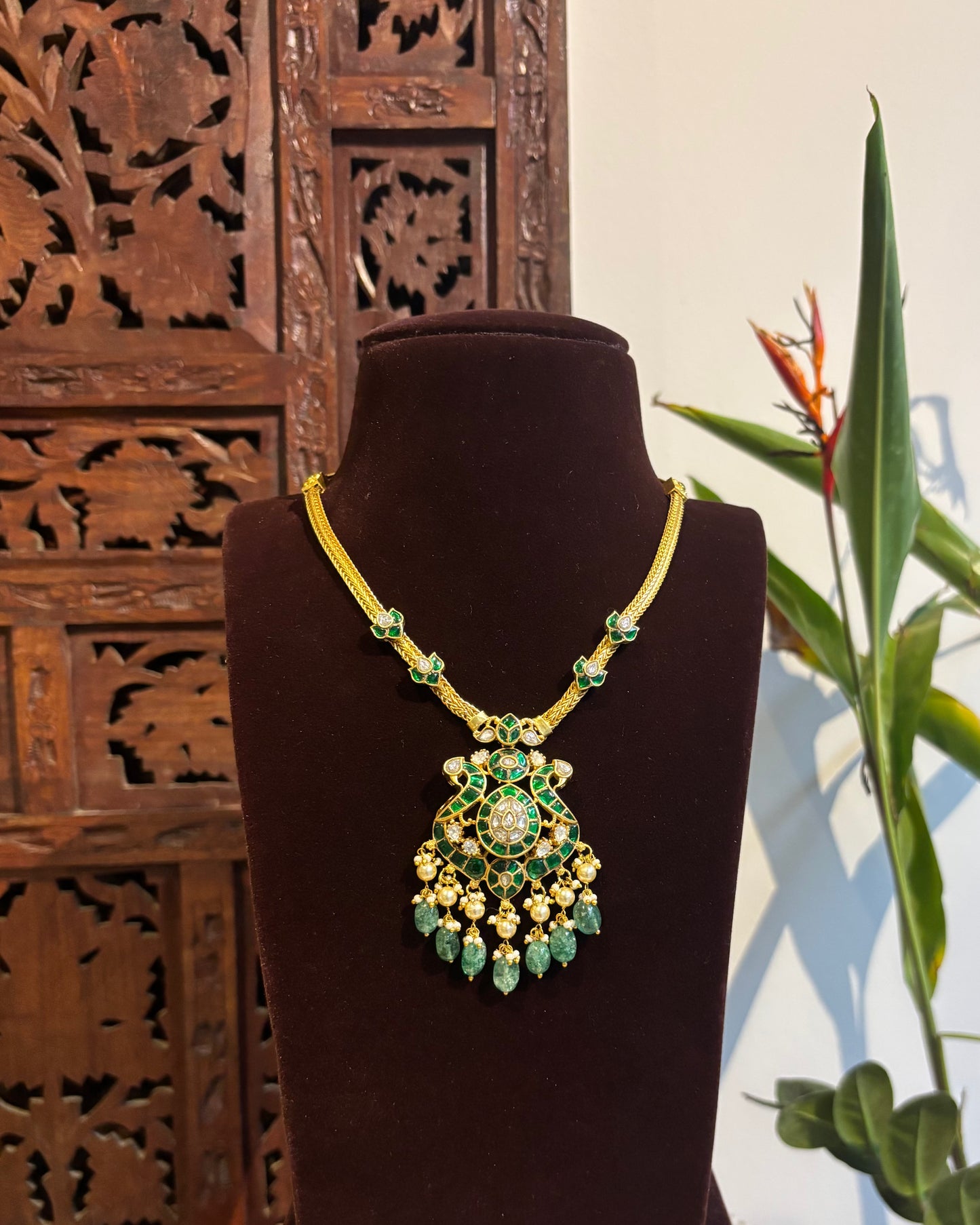 Bloom and Birds Necklace with Matching Earrings | NC253