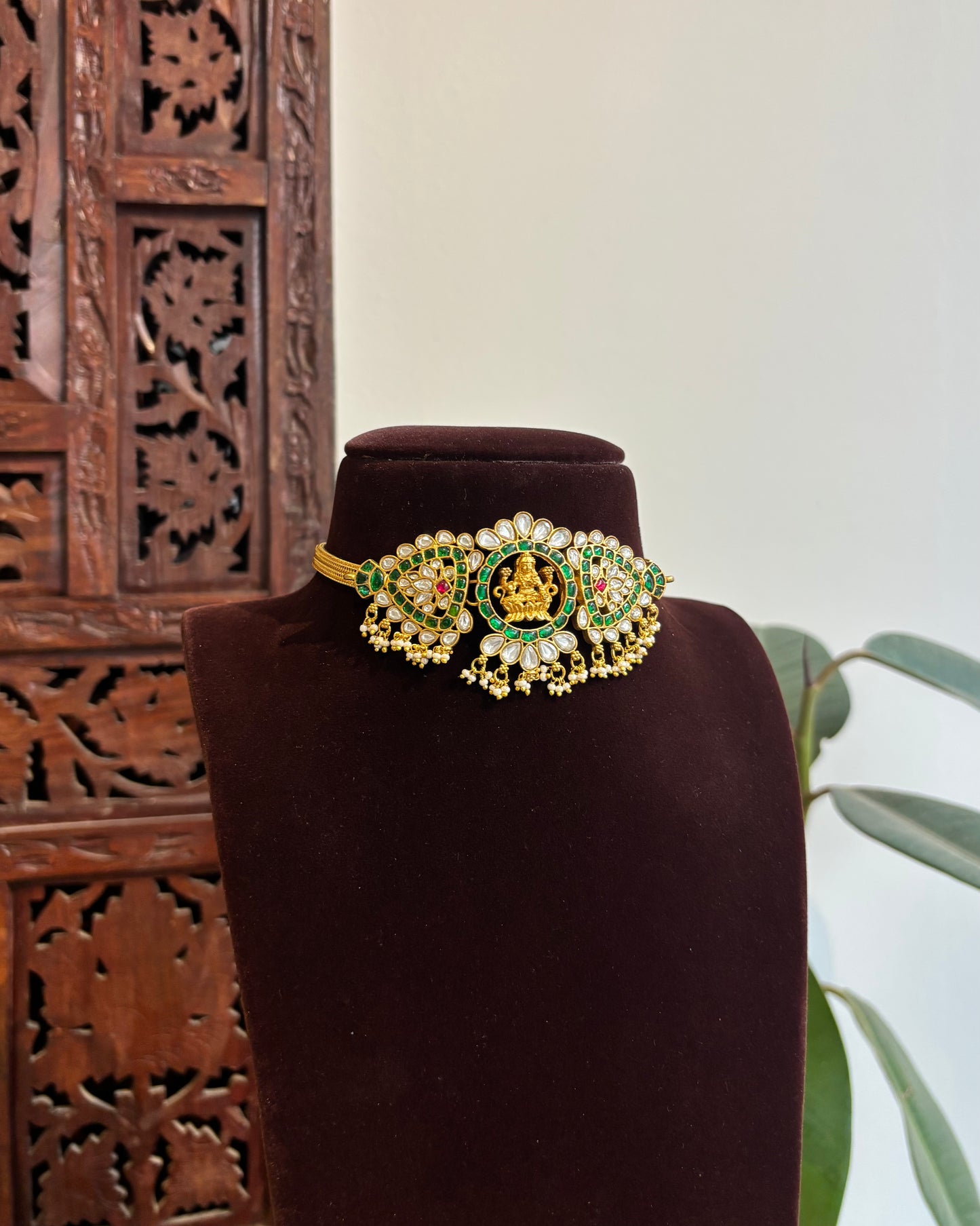 Lakshmi Jadau Kundan Choker – Heritage Statement Jewellery| NC435