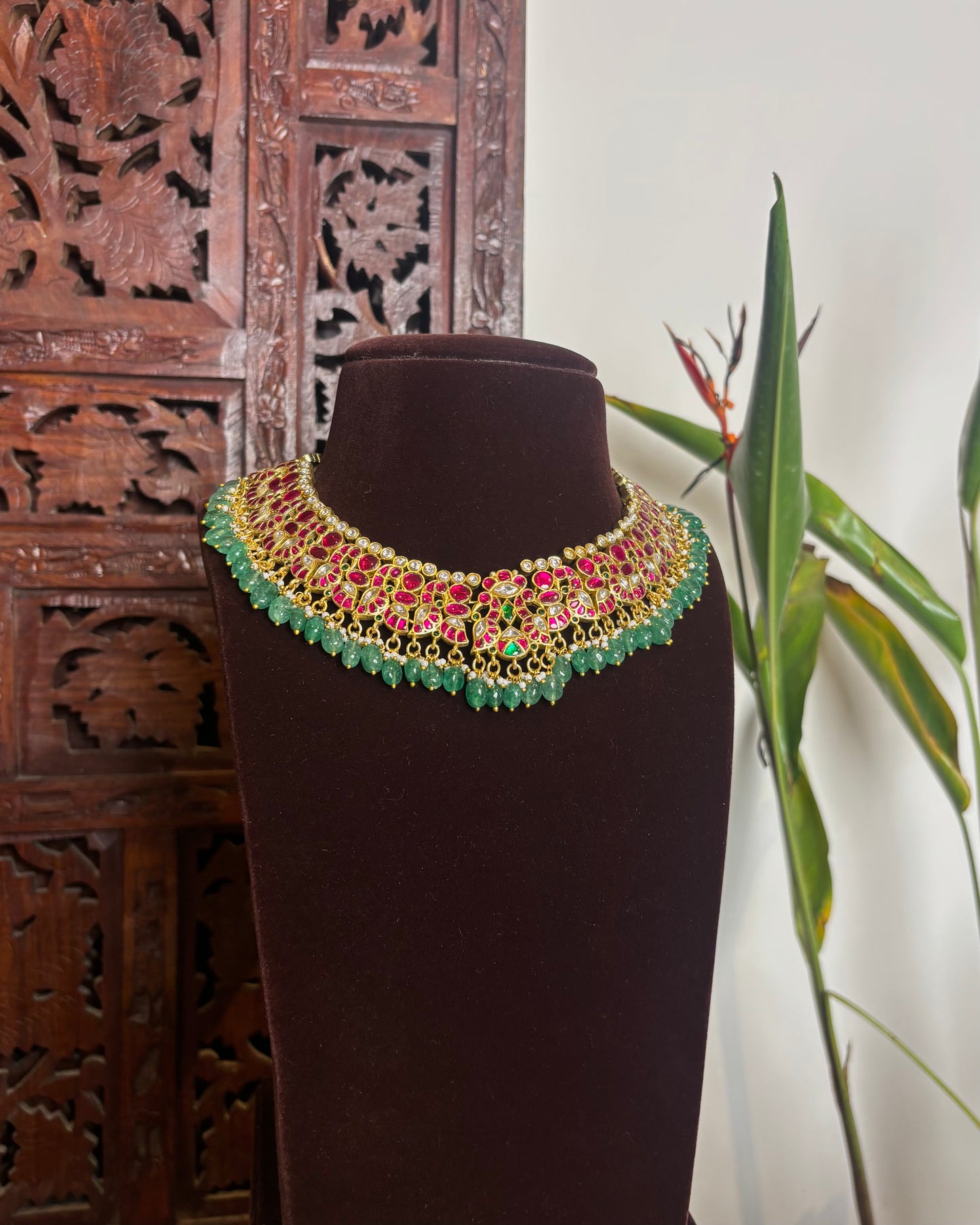 Peacock Jadau Kundan Necklace | NC223