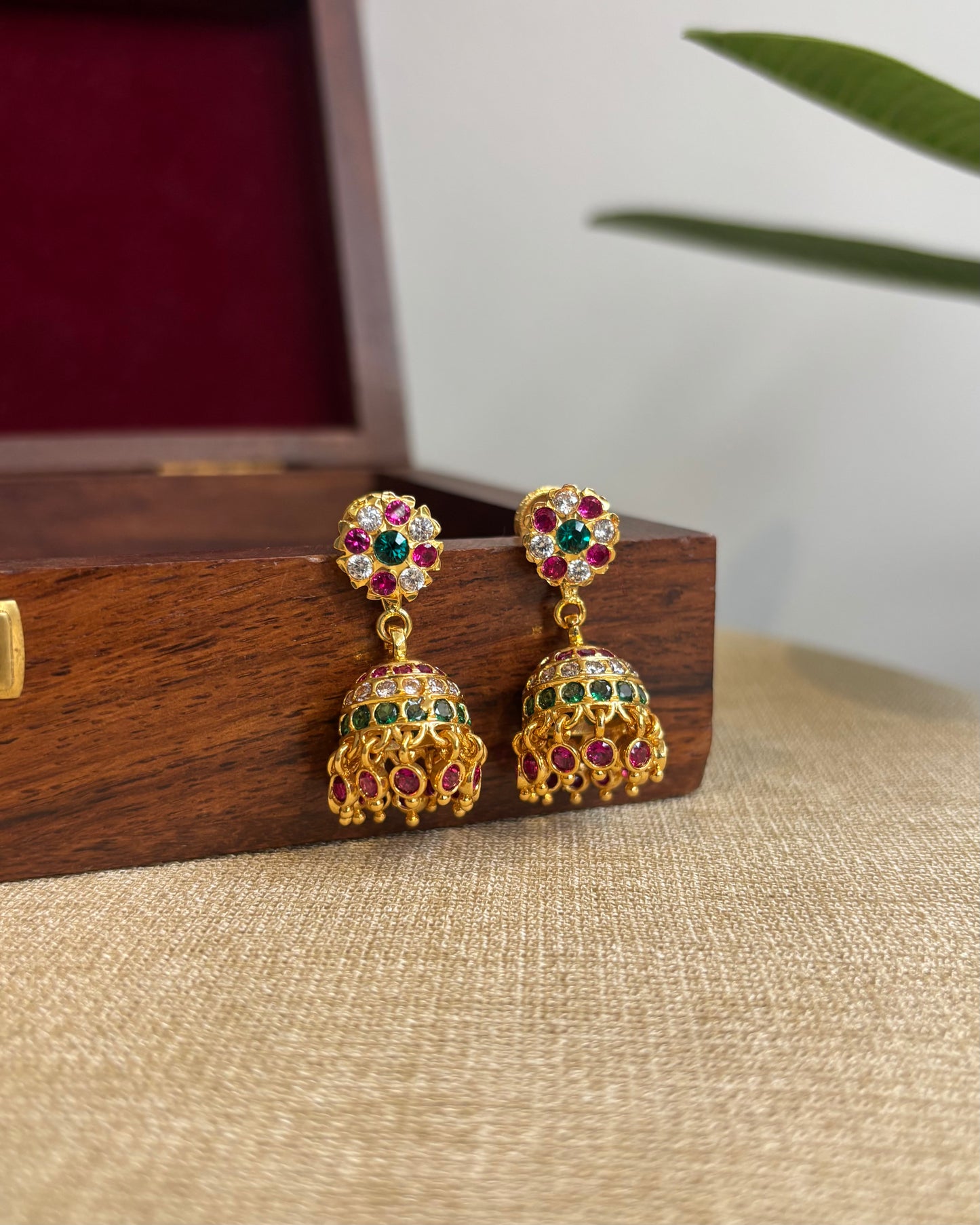 Vintage Impon Small Earrings – Classic Jhumkas | Multi Colour| ER305