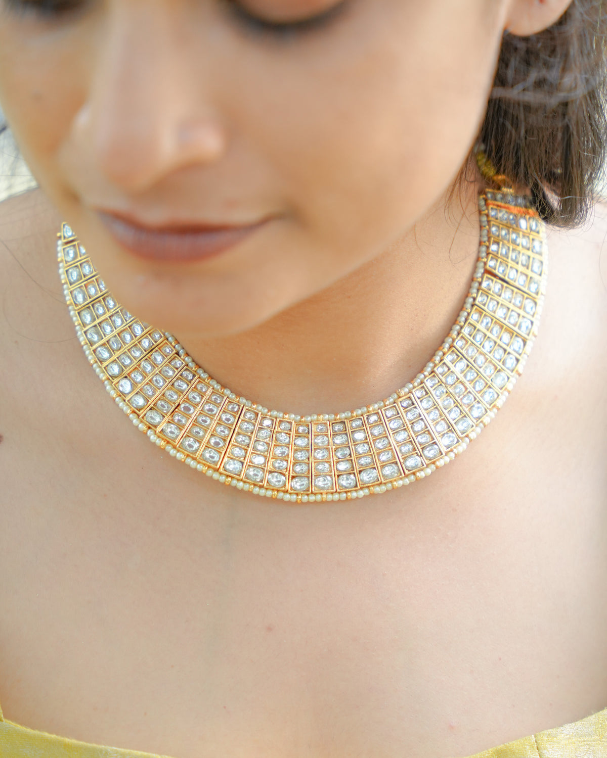 12 in 1 Convertible Ruby & White Kundan Mango Necklace Set with Earrings