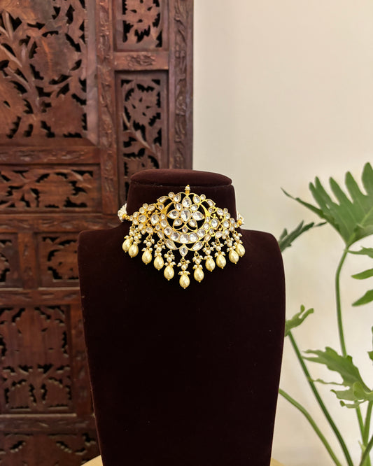 NC672 - Statement White Kundan Choker 1