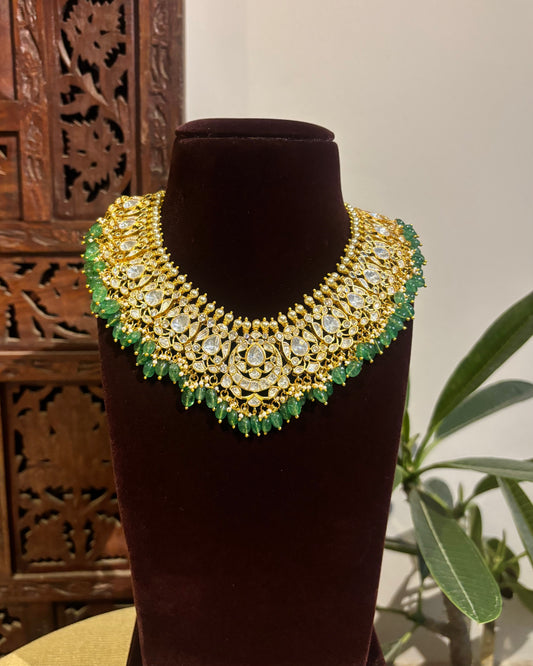 Mossanite Necklace with Matching Earrings | NC526